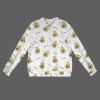 Women's Avocado Print Casual Long Sleeve Zip-Up Bomber Jacket Custom Personalized Casual Long Sleeve Zip-Up Bomber Jacket