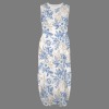 Women's Floral Print Round Neck Sundress Pocket Maxi Dress Custom Specialized Round Neck Sundress Pocket Maxi Dress