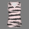 Women's Striped V-Neck Sleeveless Tank Tops Custom Individualized Women's V-Neck Sleeveless Tank Tops