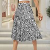 Women's Zebra Print Elastic Waist Pocket Maxi Skirt Custom Personalized Women's Elastic Waist Pocket Maxi Skirt