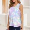 Women's Tie Dye V-Neck Sleeveless Tank Tops Custom Individualized Women's V-Neck Sleeveless Tank Tops