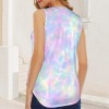 Women's Tie Dye V-Neck Sleeveless Tank Tops Custom Individualized Women's V-Neck Sleeveless Tank Tops