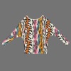 Women's Leopard Print Casual Long Batwing Sleeve Off Shoulder Sweater Custom Personalized Casual Long Batwing Sleeve Off Shoulder Sweater