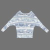 Women's Winter Theme Casual Long Batwing Sleeve Off Shoulder Sweater Custom Personalized Casual Long Batwing Sleeve Off Shoulder Sweater