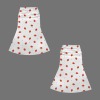 Women's Strawberry Print High Waist Pleated Flared Maxi Skirt Custom Individualized High Waist Pleated Flared Maxi Skirt