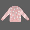 Women's Cartoon Cat Casual Long Sleeve Zip-Up Bomber Jacket Custom Personalized Casual Long Sleeve Zip-Up Bomber Jacket