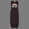 Women's Letter Rainbow Round Neck Sundress Pocket Maxi Dress Custom Specialized Round Neck Sundress Pocket Maxi Dress