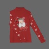 Women's Christmas Theme Turtleneck Slim Long Sleeve T-Shirt Custom Personalized Women's Turtleneck Slim Long Sleeve T-Shirt