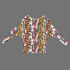 Women's Leopard Print Casual Long Batwing Sleeve Off Shoulder Sweater Custom Personalized Casual Long Batwing Sleeve Off Shoulder Sweater