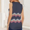 Women's Zigzag Lines V-Neck Sleeveless Tank Tops Custom Individualized Women's V-Neck Sleeveless Tank Tops