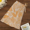 Women's Tropical Print Knotted Long Swimwear Cover up Custom Personalized Women's Long Knot Side Cover Up