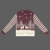 Women's Christmas Theme Casual Long Sleeve Zip-Up Bomber Jacket Custom Personalized Casual Long Sleeve Zip-Up Bomber Jacket