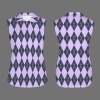 Women's Rhombic Sleeveless Polo Shirts Zip Up Sports Tank Tops Custom Specialized Sleeveless Polo Shirts Zip Up Sports Tank Tops