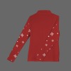 Women's Christmas Theme Turtleneck Slim Long Sleeve T-Shirt Custom Personalized Women's Turtleneck Slim Long Sleeve T-Shirt