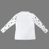 Women's Cartoon Cat Lapel Half Zip Long Sleeve T-Shirt Custom Personalized Women's Lapel Half Zip Long Sleeve T-Shirt