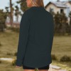 Women's New Year Theme Lapel Half Zip Long Sleeve T-Shirt Custom Personalized Women's Lapel Half Zip Long Sleeve T-Shirt