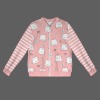 Women's Cartoon Cat Casual Long Sleeve Zip-Up Bomber Jacket Custom Personalized Casual Long Sleeve Zip-Up Bomber Jacket