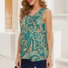 Women's Paisley V-Neck Sleeveless Tank Tops Custom Individualized Women's V-Neck Sleeveless Tank Tops