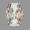 Women's Tropical Print Kimono Chiffon Cover Up Custom Personalized Women's Kimono Chiffon Cover Up