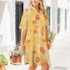 Women's Fruit Print Side Pocket Lapel Button Shirt Dress Custom Personalized Side Pocket Lapel Button Shirt Dress