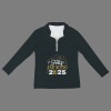 Women's New Year Theme Lapel Half Zip Long Sleeve T-Shirt Custom Personalized Women's Lapel Half Zip Long Sleeve T-Shirt