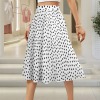 Women's Polka Dot Elastic Waist Pocket Maxi Skirt Custom Personalized Women's Elastic Waist Pocket Maxi Skirt