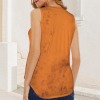 Women's Abstract Sun Moon V-Neck Sleeveless Tank Tops Custom Individualized Women's V-Neck Sleeveless Tank Tops