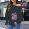 Women's New Year Theme Casual Long Batwing Sleeve Off Shoulder Sweater Custom Personalized Casual Long Batwing Sleeve Off Shoulder Sweater