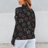 Women's Star Print Turtleneck Slim Long Sleeve T-Shirt Custom Personalized Women's Turtleneck Slim Long Sleeve T-Shirt