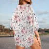 Women's Floral Print Kimono Chiffon Cover Up Custom Personalized Women's Kimono Chiffon Cover Up