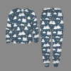 Women's Cartoon Cat Leg Binding Pocket Long Pajama Sets Custom Individualized Women's Leg Binding Pocket Long Pajama Sets