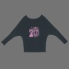 Women's New Year Theme Casual Long Batwing Sleeve Off Shoulder Sweater Custom Personalized Casual Long Batwing Sleeve Off Shoulder Sweater