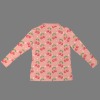 Women's Cherry Print Lapel Half Zip Long Sleeve T-Shirt Custom Personalized Women's Lapel Half Zip Long Sleeve T-Shirt