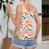 Women's Striped Spaghetti Strap Tank Top Custom Specialized Women's Spaghetti Strap Tank Top