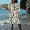 Women's Tropical Print Long Cover Up Custom Specialized Women's Long Cover Up