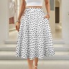 Women's Polka Dot Elastic Waist Pocket Maxi Skirt Custom Personalized Women's Elastic Waist Pocket Maxi Skirt