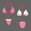 Women's Floral Print Halter String Bikini Set Custom Individualized Women's Halter String Bikini Set
