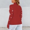 Women's Christmas Theme Turtleneck Slim Long Sleeve T-Shirt Custom Personalized Women's Turtleneck Slim Long Sleeve T-Shirt