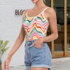 Women's Striped Spaghetti Strap Tank Top Custom Specialized Women's Spaghetti Strap Tank Top