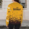 Women's Halloween Theme Casual Long Sleeve Zip-Up Bomber Jacket Custom Personalized Casual Long Sleeve Zip-Up Bomber Jacket
