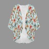 Women's Floral Print Kimono Chiffon Cover Up Custom Personalized Women's Kimono Chiffon Cover Up