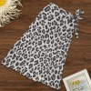 Women's Leopard Print Knotted Long Swimwear Cover up Custom Personalized Women's Long Knot Side Cover Up