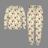 Women's Christmas Theme Leg Binding Pocket Long Pajama Sets Custom Individualized Women's Leg Binding Pocket Long Pajama Sets