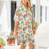 Women's Floral Print Side Pocket Lapel Button Shirt Dress Custom Personalized Side Pocket Lapel Button Shirt Dress