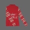 Women's Christmas Theme Turtleneck Slim Long Sleeve T-Shirt Custom Personalized Women's Turtleneck Slim Long Sleeve T-Shirt